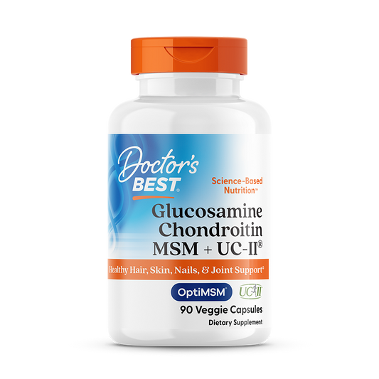 Doctor's Best Glucosamine Chondroitin, MSM + UCII, 90 Veggie Capsule