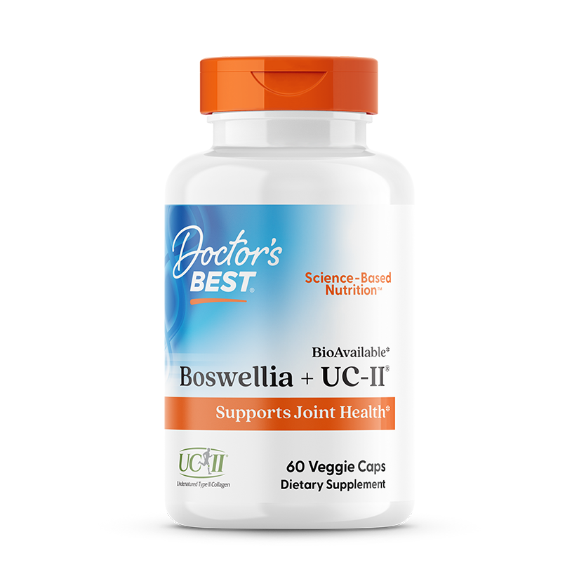 Doctor's Best BioAvailable* Boswellia + UC-II®, 60 Veggie Caps