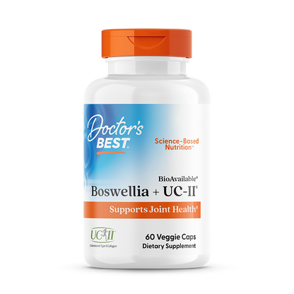 Doctor's Best BioAvailable* Boswellia + UC-II®, 60 Veggie Caps