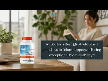 Doctor's Best Fully Active Folate 400 with Quatrefolic, 400 mcg, 90 Veggie Caps